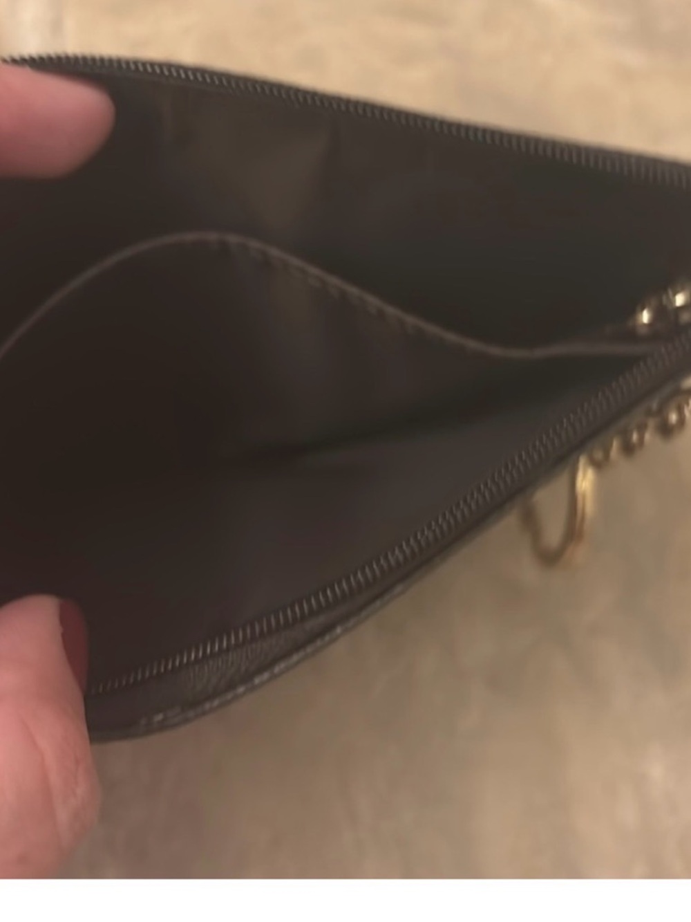 Dooney & Bourke Brown Logo Wristlet with Gold Accents - Picture 4 of 5